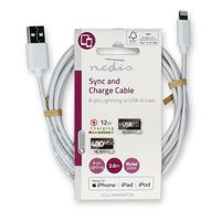 Lightning Kabel | USB 2.0 | Apple Lightning 8-Pins | USB-A Male | 480 Mbps | Vernikkeld | 2.00 m | R - thumbnail