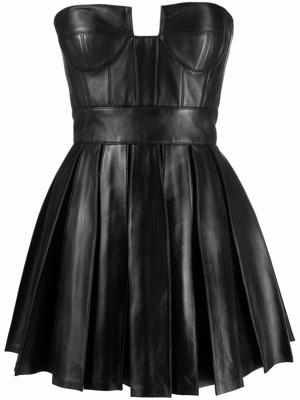 Balmain robe courte à découpes - Noir