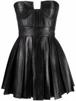 Balmain robe courte à découpes - Noir