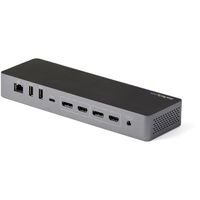 StarTech.com TB3CDK2DHUE notebook dock & poortreplicator Bedraad Thunderbolt 3 Zwart, Grijs - thumbnail