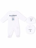 Balmain Kids grenouillère à logo imprimé - Blanc - thumbnail