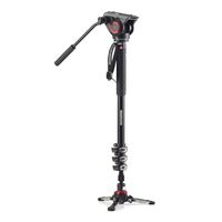 Manfrotto XPRO 4-section Aluminium monopod MVH500AH Videohead - thumbnail