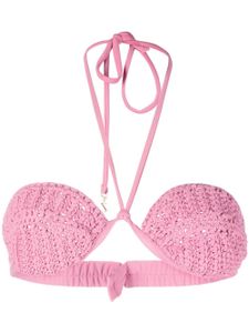 The Mannei haut de bikini en crochet Rio - Rose