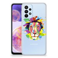 Samsung Galaxy A23 Telefoonhoesje met Naam Lion Color - thumbnail