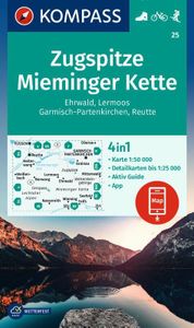 Wandelkaart 25 Zugspitze - Mieminger Kette | Kompass