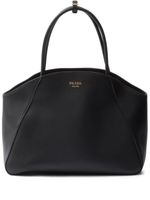 Prada grand sac à main en cuir - Noir - thumbnail