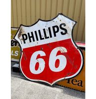 Phillips 66 Metalen Bord - Origineel - 178 x 180 cm - Dubbelzijdig - thumbnail