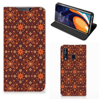 Samsung Galaxy A60 Hoesje met Magneet Batik Brown