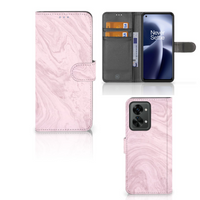 OnePlus Nord 2T Bookcase Marble Pink - Origineel Cadeau Vriendin - thumbnail