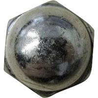 TOOLCRAFT D1587-STAEL: A2K 194786 Zeskantmoeren M3 DIN 1587 staal verzinkt 10st