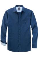 OLYMP Casual Modern Fit Overhemd donkerblauw, Effen