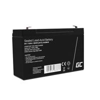 Green Cell AGM40® AGM 6 V 15 Ah accu VRLA loodaccu loodaccu accubatterij cyclusbestendig onbemannt speelgoed elektrisch speelgoed alarm noodstroom kindervoertuigen kinderquad
