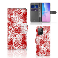 Telefoonhoesje met Naam Samsung S10 Lite Angel Skull Rood