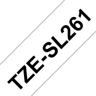 Brother TZESL261 Labeltape zelflaminerend Tapekleur: Wit Tekstkleur: Zwart 36 mm 8 m