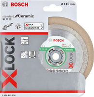 Bosch Accessoires X-LOCK Diamantschijf Standard for Ceramic 110 x 22,23 x 1,6 x 7,5 mm - 1 stuk(s) - 2608615136