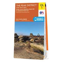 Wandelkaart - Topografische kaart OL01 OS Explorer Map The Peak District - Dark Peak Area | Ordnance Survey - thumbnail