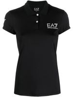 Ea7 Emporio Armani polo à logo imprimé - Noir - thumbnail