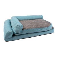 Duvo+ foam bed tweed sky blauw/zwart S - 80x60x20cm - thumbnail