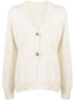 Helmut Lang cardigan à col v - Blanc