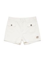 Nº21 Kids short en coton stretch à breloque fleur - Blanc