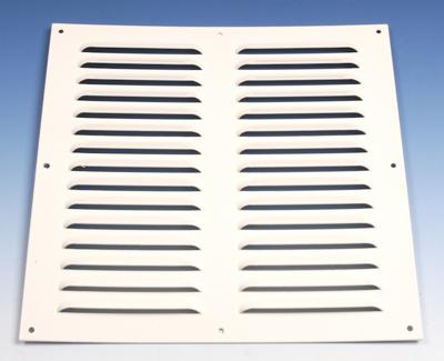 Aluminium Schoepenrooster Opbouw 400 X 400mm - Wit (1-4040w) Aluminium Schoepenrooster Opbouw 400 X 400mm - Wit (1-4040w)