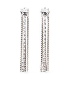 Miu Miu boucles d'oreilles pendantes à franges - Argent