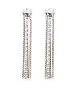 Miu Miu boucles d'oreilles pendantes à franges - Argent