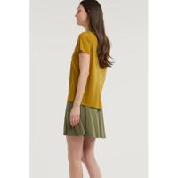 PIECES A-lijn rok PCKAMALA met plooien groen