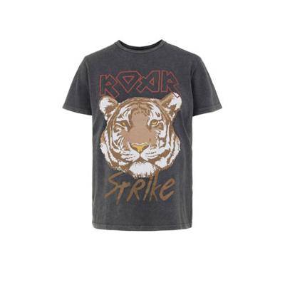 PIECES T-shirt met printopdruk antraciet