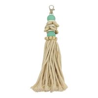 Decoratieve Hanger Schelpen Turquoise-Wit (24 x 4 cm)