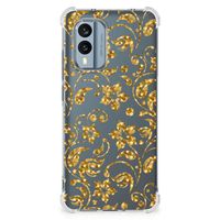 Nokia X30 Case Gouden Bloemen