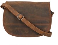 Leather Design Schoudertas met Overslag Hunter Bruin