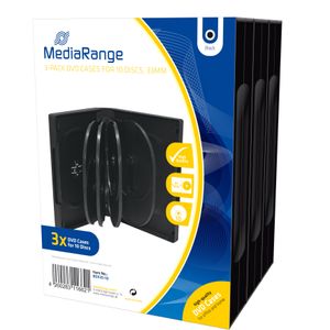 MediaRange BOX35-10 CD-doosje Dvd-hoes 10 schijven Zwart