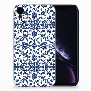 Apple iPhone Xr TPU Case Flower Blue