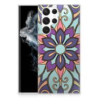 Samsung Galaxy S22 Ultra TPU Case Purple Flower