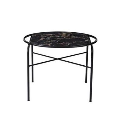 Warm Nordic Secant tafel rond marmer Black Gold