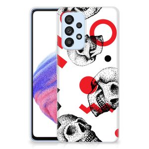 Silicone Back Case Samsung Galaxy A53 5G Skull Red