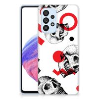 Silicone Back Case Samsung Galaxy A53 5G Skull Red - thumbnail