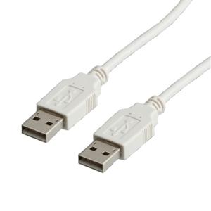 VALUE USB 2.0 Kabel, Type A-A, wit, 3 m