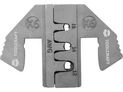 TOOLCRAFT PLE-0K6 Krimp-onderdelen Geschikt voor connector: DUITS Krimpbereik AWG: 12 tot 16 AWG Geschikt voor merk: TOOLCRAFT PZ-500