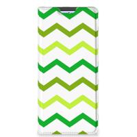 Xiaomi Redmi Note 10 Pro Hoesje met Magneet Zigzag Groen