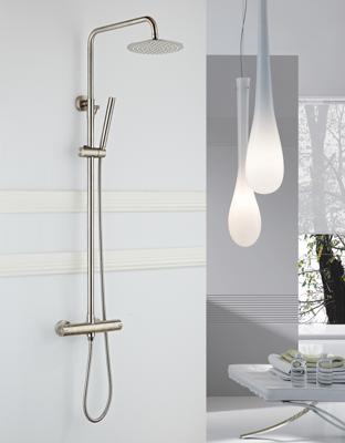 Saniclear Exclusive volledig 304 RVS regendouche opbouw 20cm met staafhanddouche