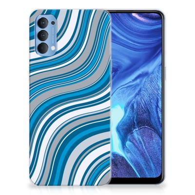 OPPP Reno 4 TPU bumper Waves Blue OPPP Reno 4 TPU bumper Waves Blue