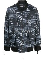 DSQUARED2 veste bomber à imprimé graphique - Bleu - thumbnail