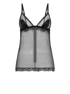 Dolce & Gabbana lace-detail sheer camisole - Noir