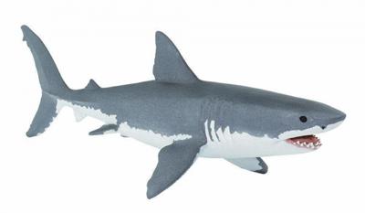 Safari zeedieren Witte haai junior 16 cm grijs/wit Safari zeedieren Witte haai junior 16 cm grijs/wit