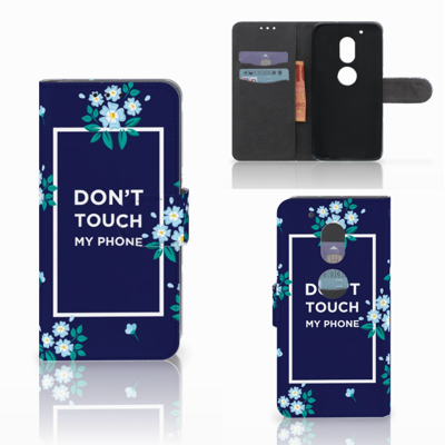Motorola Moto G4 Play Portemonnee Hoesje Flowers Blue DTMP