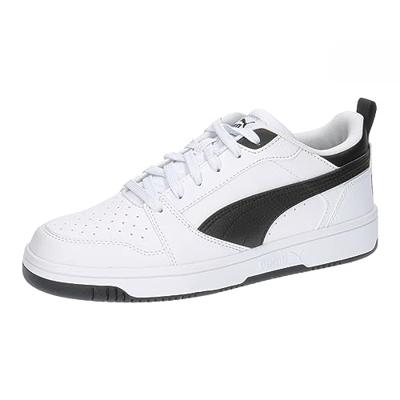 PUMA Unisex Rebound V6 Lo Jr Sneaker voor kinderen, Puma White Puma Zwart