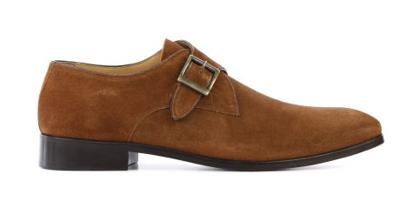 Giuseppe Maurizio Heren Gespschoenen in Suede (Cognac)