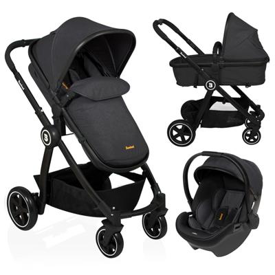 Baninni Kinder-/wandelwagen Otto 3in1 zwart BNST028-DSBK